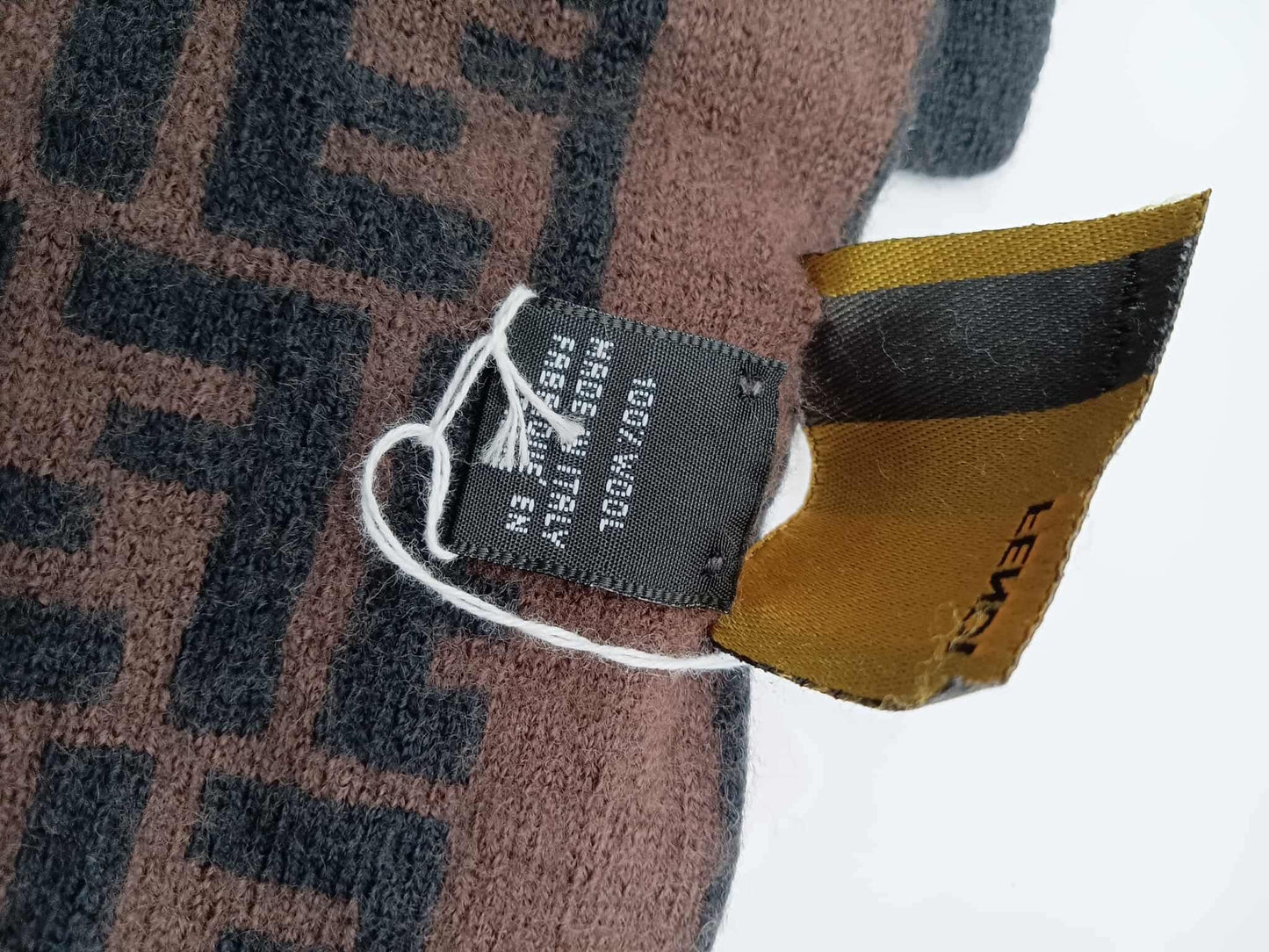 FENDI Zucca FF Pattern Wool Scarf