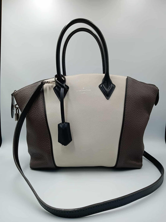 LOUIS VUITTON Bicolor Taurillon Cuir Soft Lockit PM