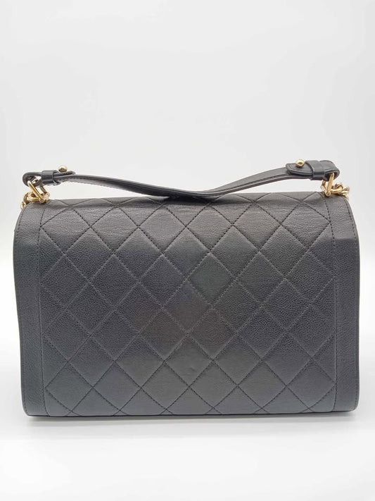 CHANEL Label Click Quilted Flap
