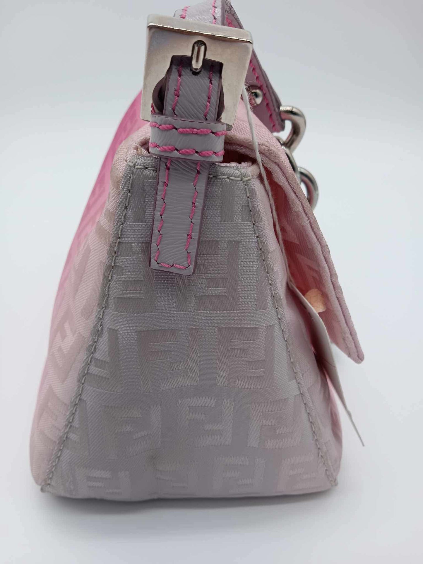 FENDI Zucca Pink Ombré Mini Baguette Bag