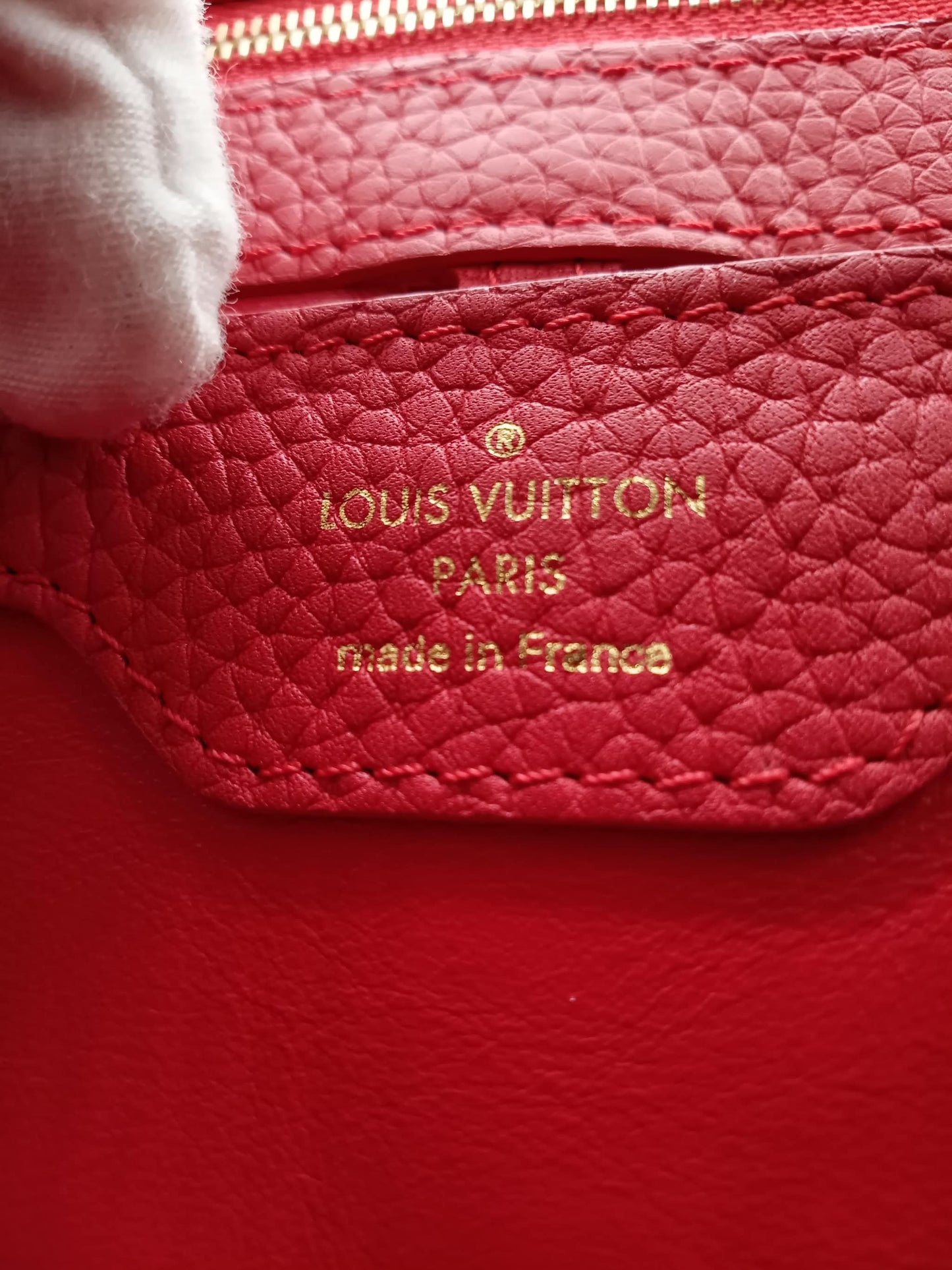 LOUIS VUITTON Scarlet Red Capucines BB