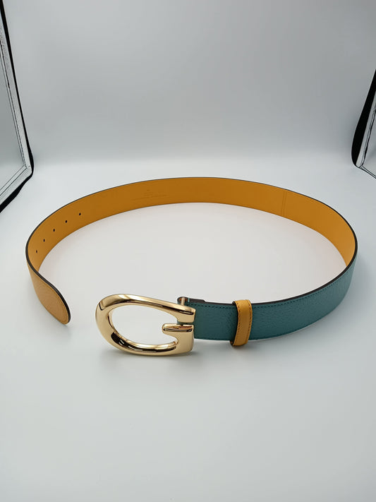 GUCCI G Buckle Two Toned Belt