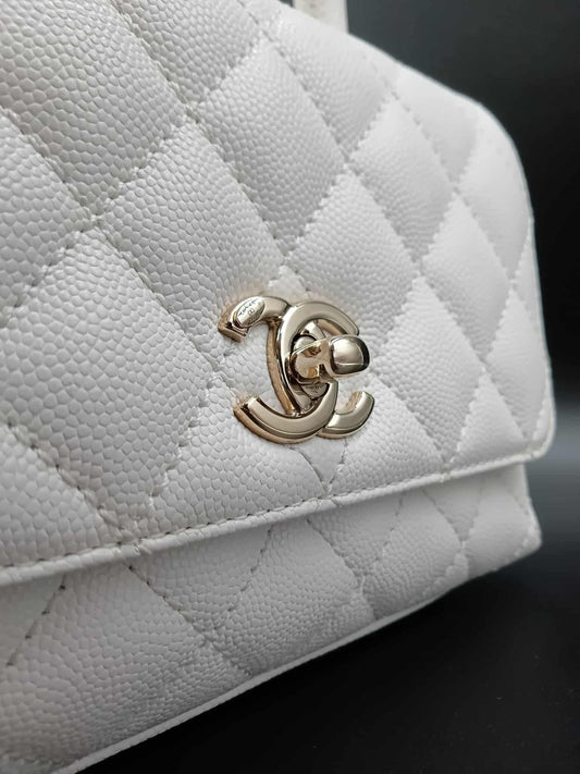 CHANEL Caviar Mini Coco Top Handle