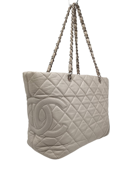 CHANEL Calfskin Cambon Line Chain Tote
