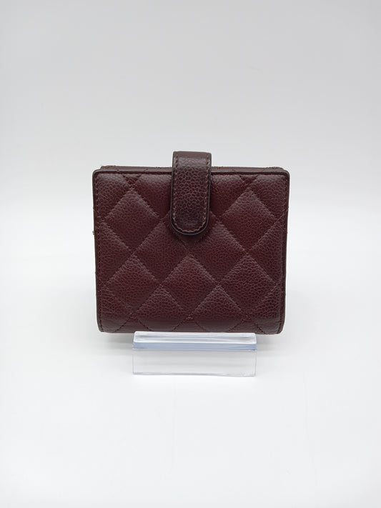 CHANEL Caviar Bi-Fold Compact Wallet