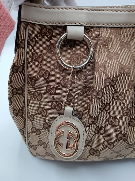 GUCCI Canvas Sukey Messenger Bag
