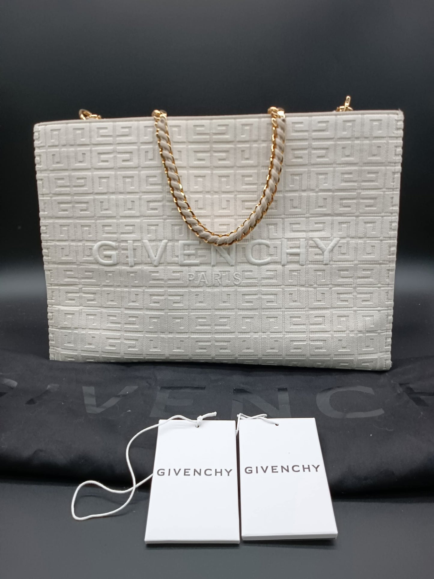 GIVENCHY Canvas Jacquard 4G Chain Tote