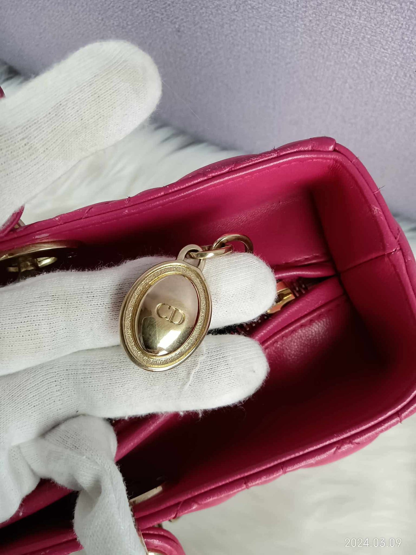 DIOR Lady Lambskin Cannage