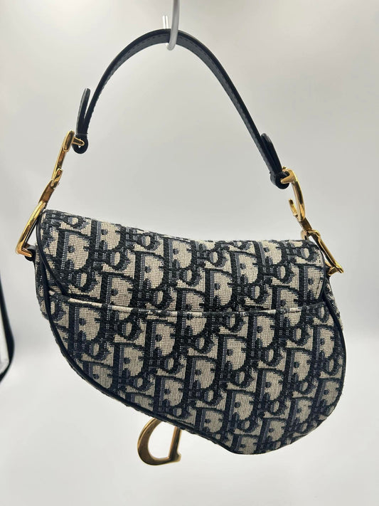 DIOR Oblique Jacquard Canvas Saddle