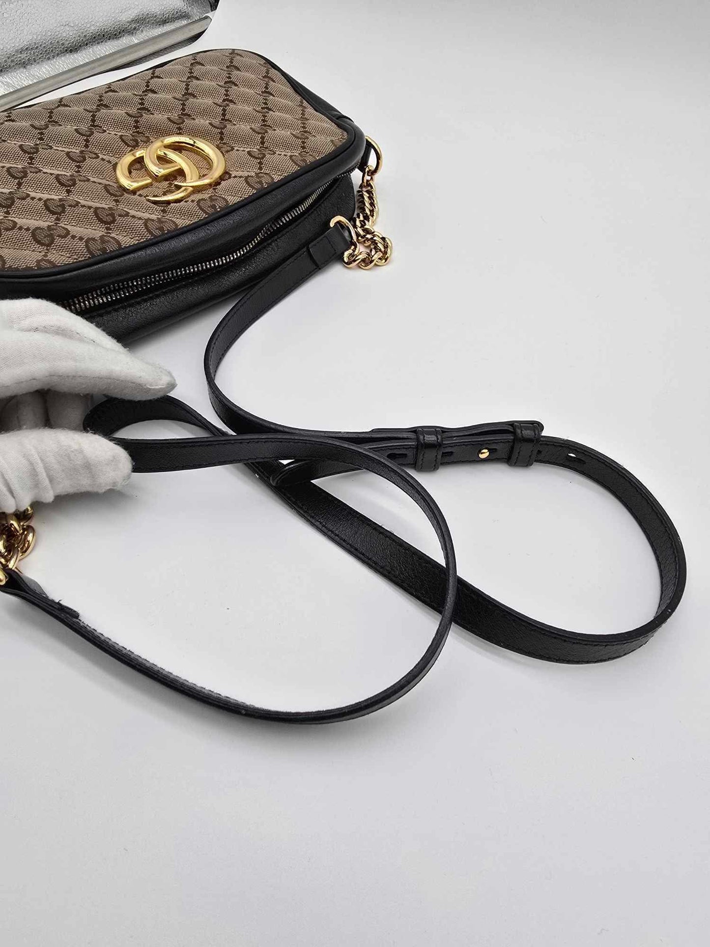 GUCCI Marmont Canvas Camera Bag
