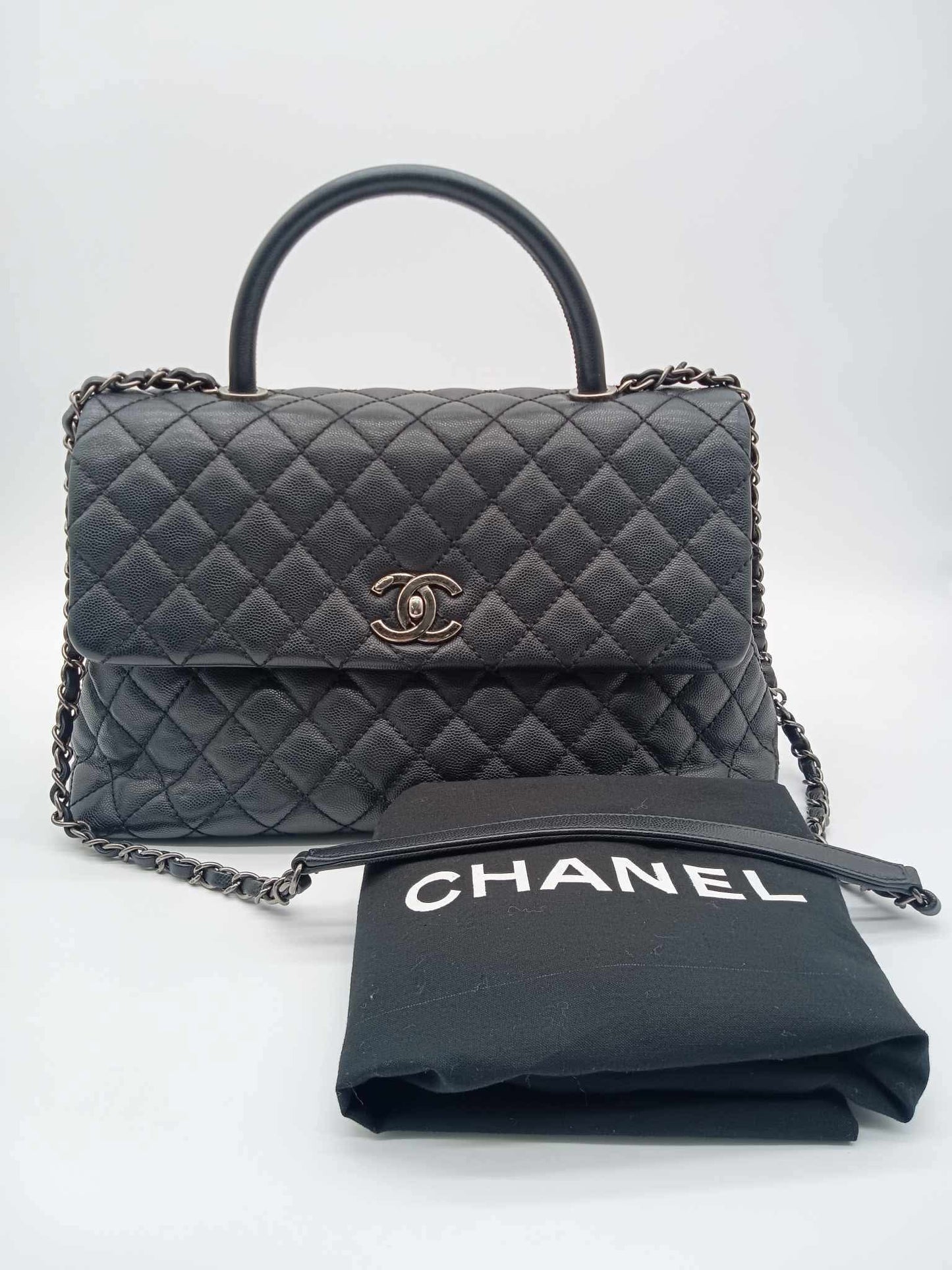 CHANEL Caviar Quilted Top Handle