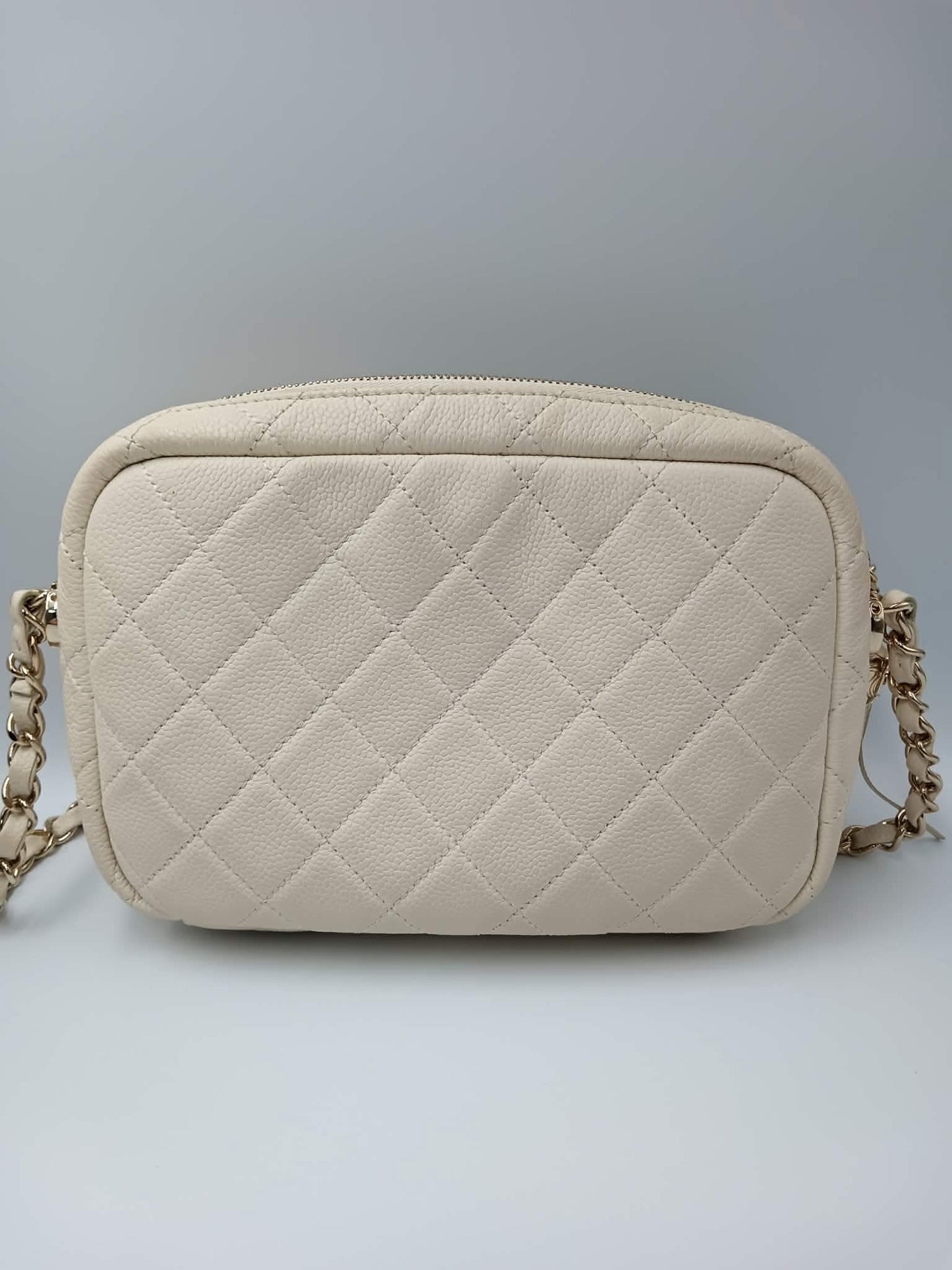 CHANEL Caviar Quilted Fringe Chain Bag