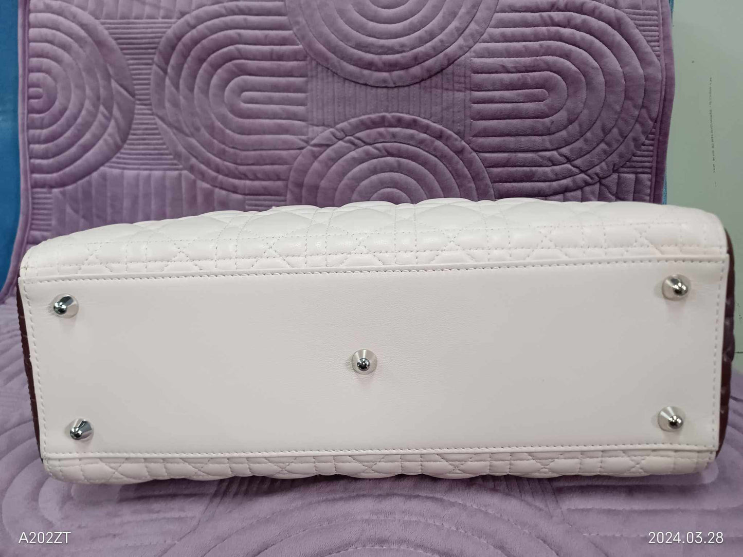 DIOR Lady Dior Tricolor Lambskin Cannage