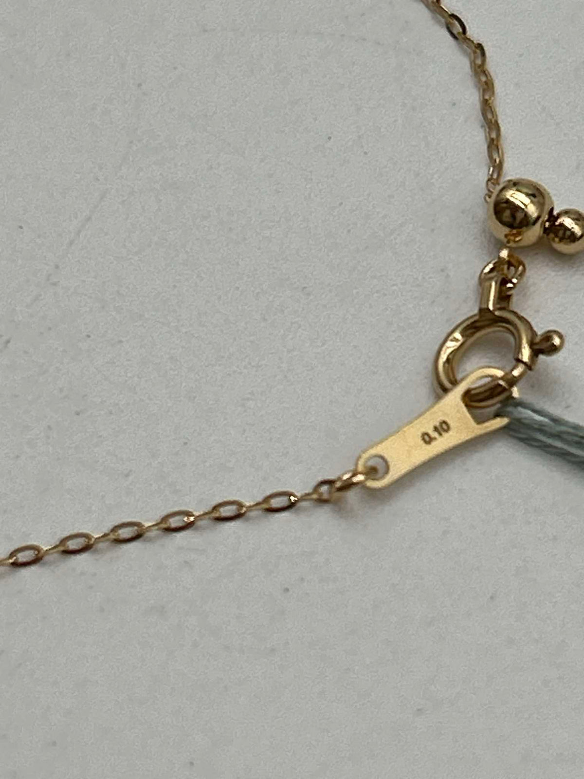 K18 YG Tricolor Smile Necklace 0.10ct 1.50g