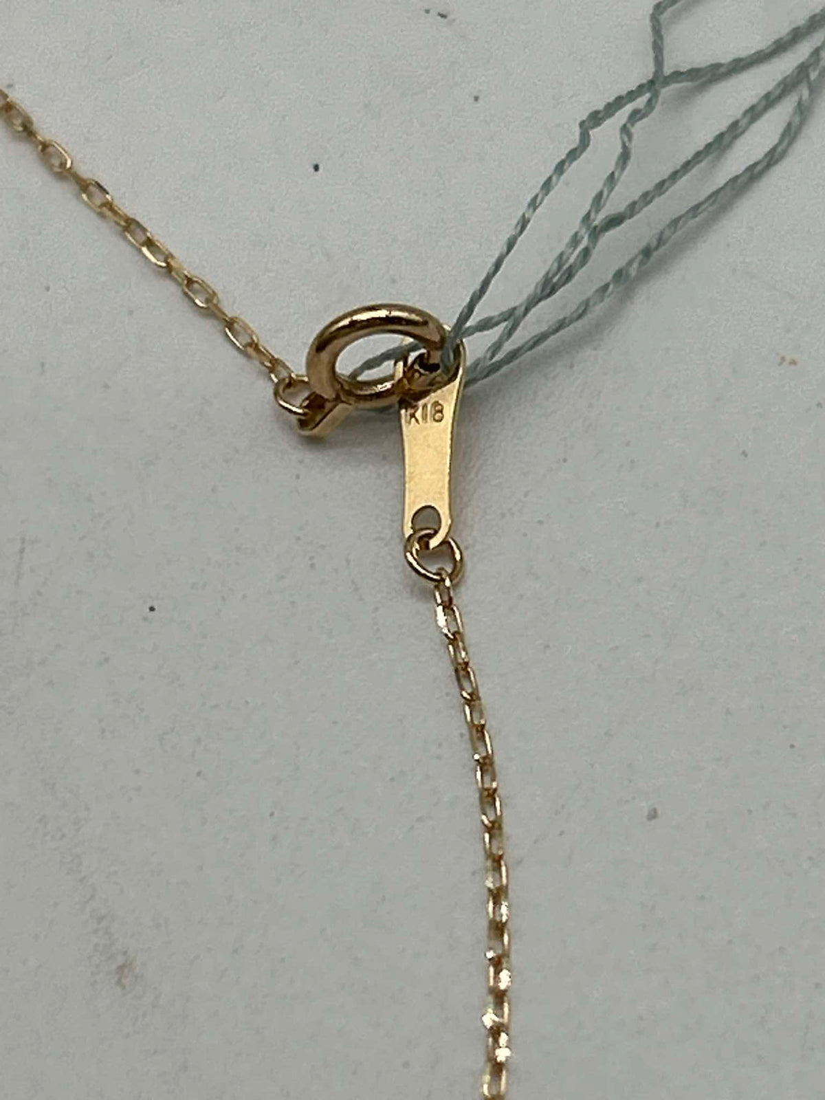 K18 YG Coin Pendant Necklace 0.40ct 1.60g