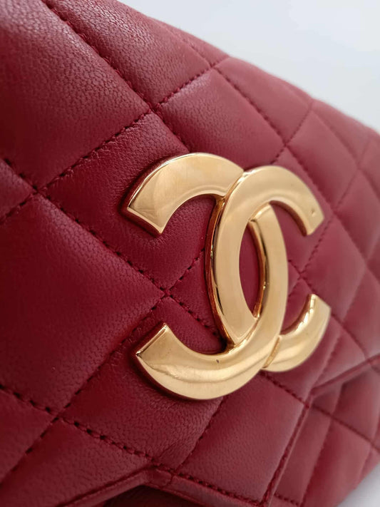 CHANEL Lamb Quilted Rectangular Vintage Flap