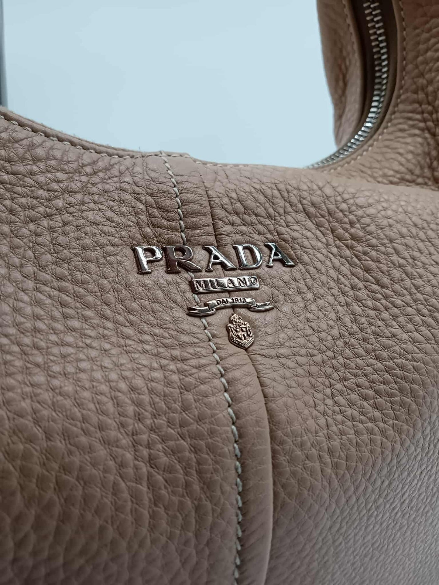 PRADA Vitello Daino Ring Hobo Bag