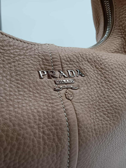 PRADA Vitello Daino Ring Hobo Bag