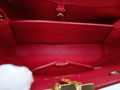 LOUIS VUITTON Scarlet Red Capucines BB