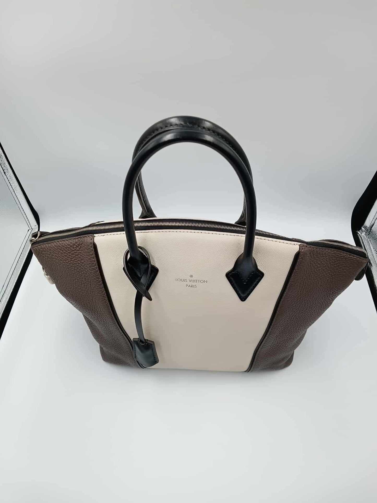 LOUIS VUITTON Bicolor Taurillon Cuir Soft Lockit PM