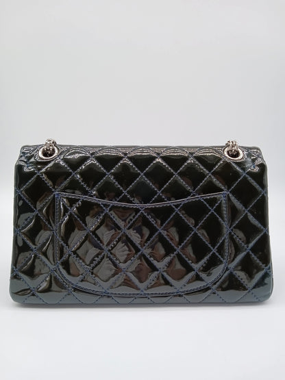 CHANEL Patent Quilted Classic Double Flap