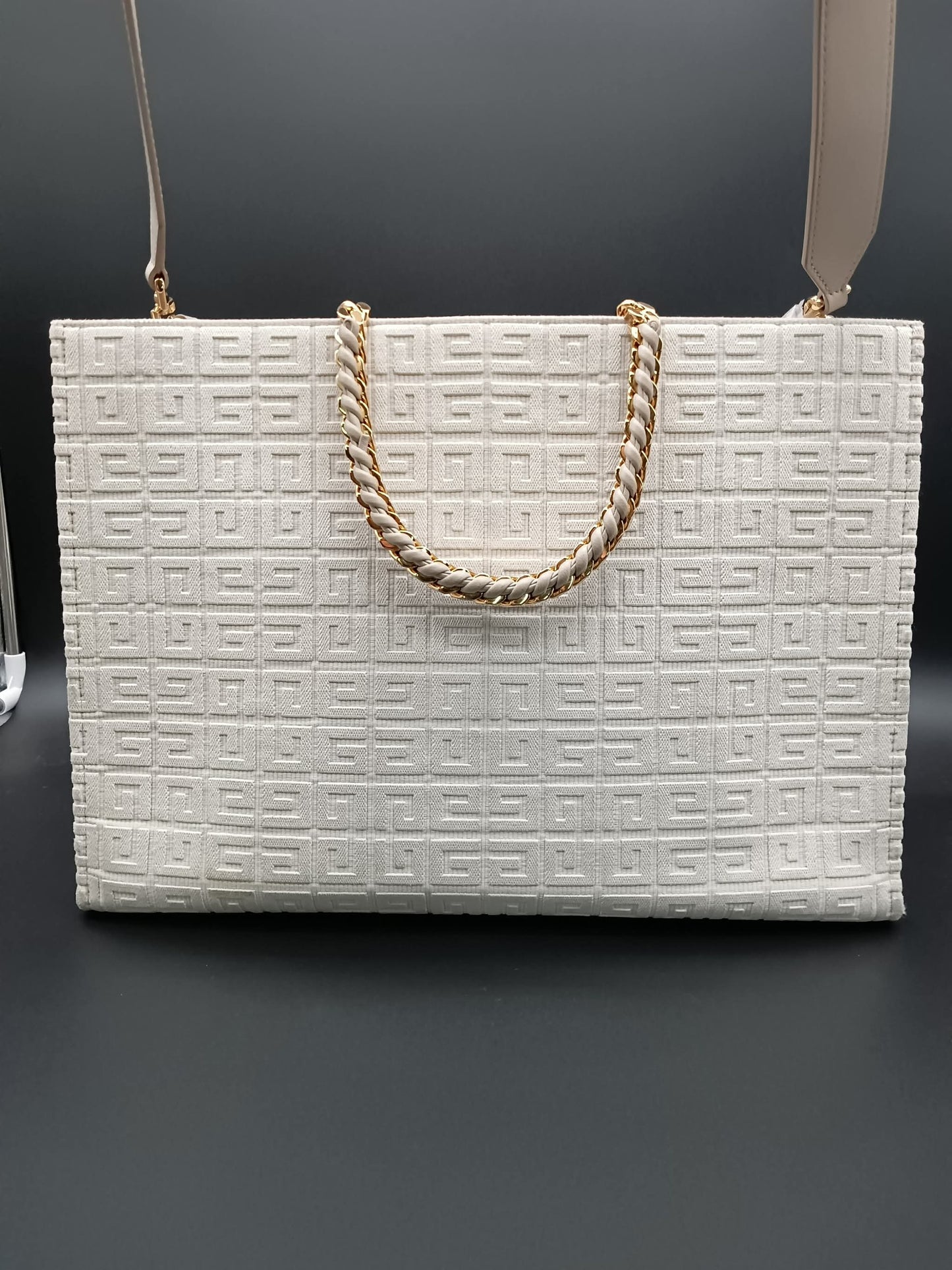 GIVENCHY Canvas Jacquard 4G Chain Tote