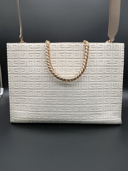 GIVENCHY Canvas Jacquard 4G Chain Tote