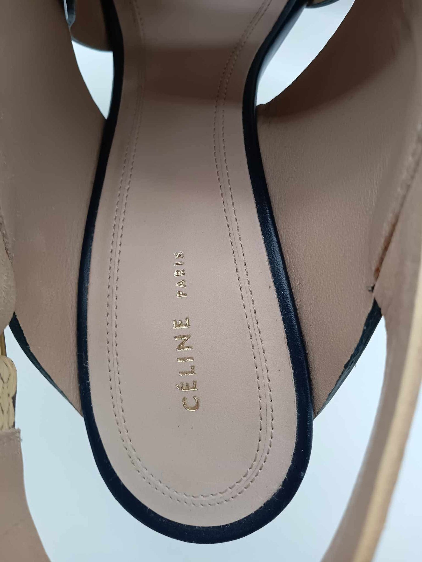 CELINE Criss-Cross Wedge Sandals
