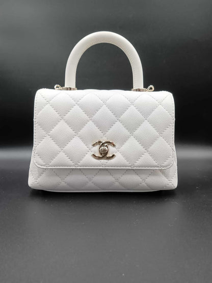 CHANEL Caviar Mini Coco Top Handle