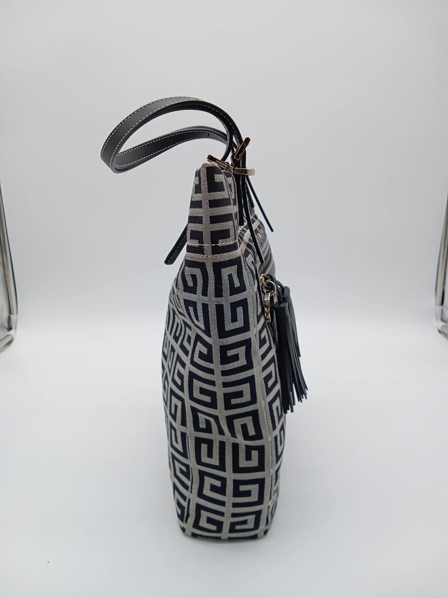 GIVENCHY Black Signature Canvas Vertical Tote