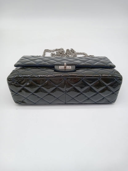 CHANEL Patent Quilted Classic Double Flap