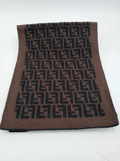 FENDI Zucca FF Pattern Wool Scarf