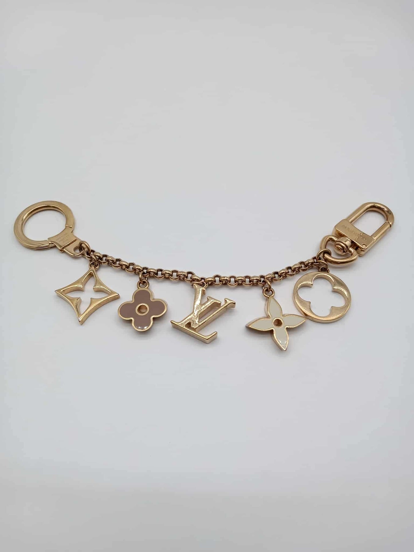 LOUIS VUITTON Fleur de Monogram Bag Charm Chain