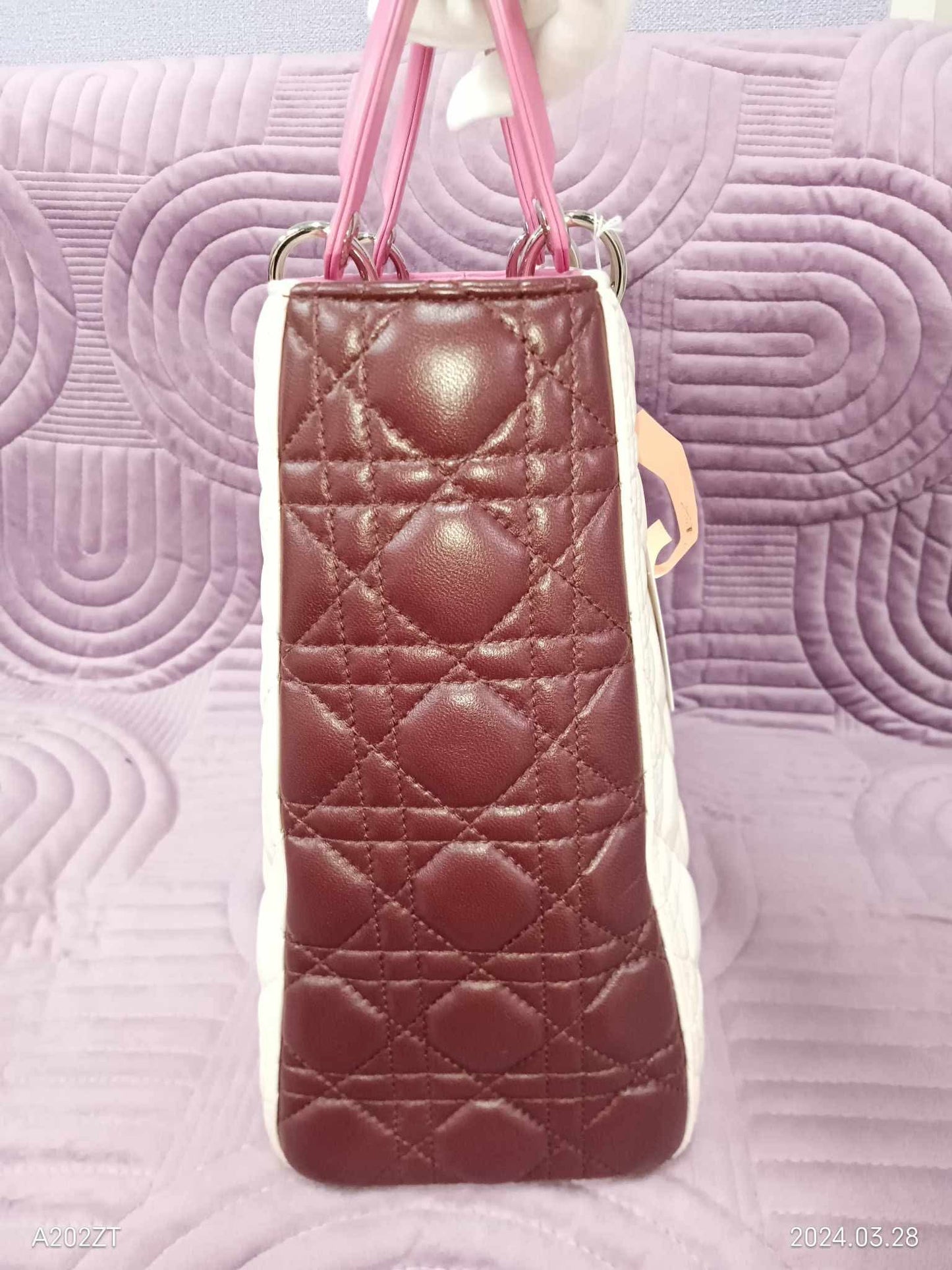 DIOR Lady Dior Tricolor Lambskin Cannage