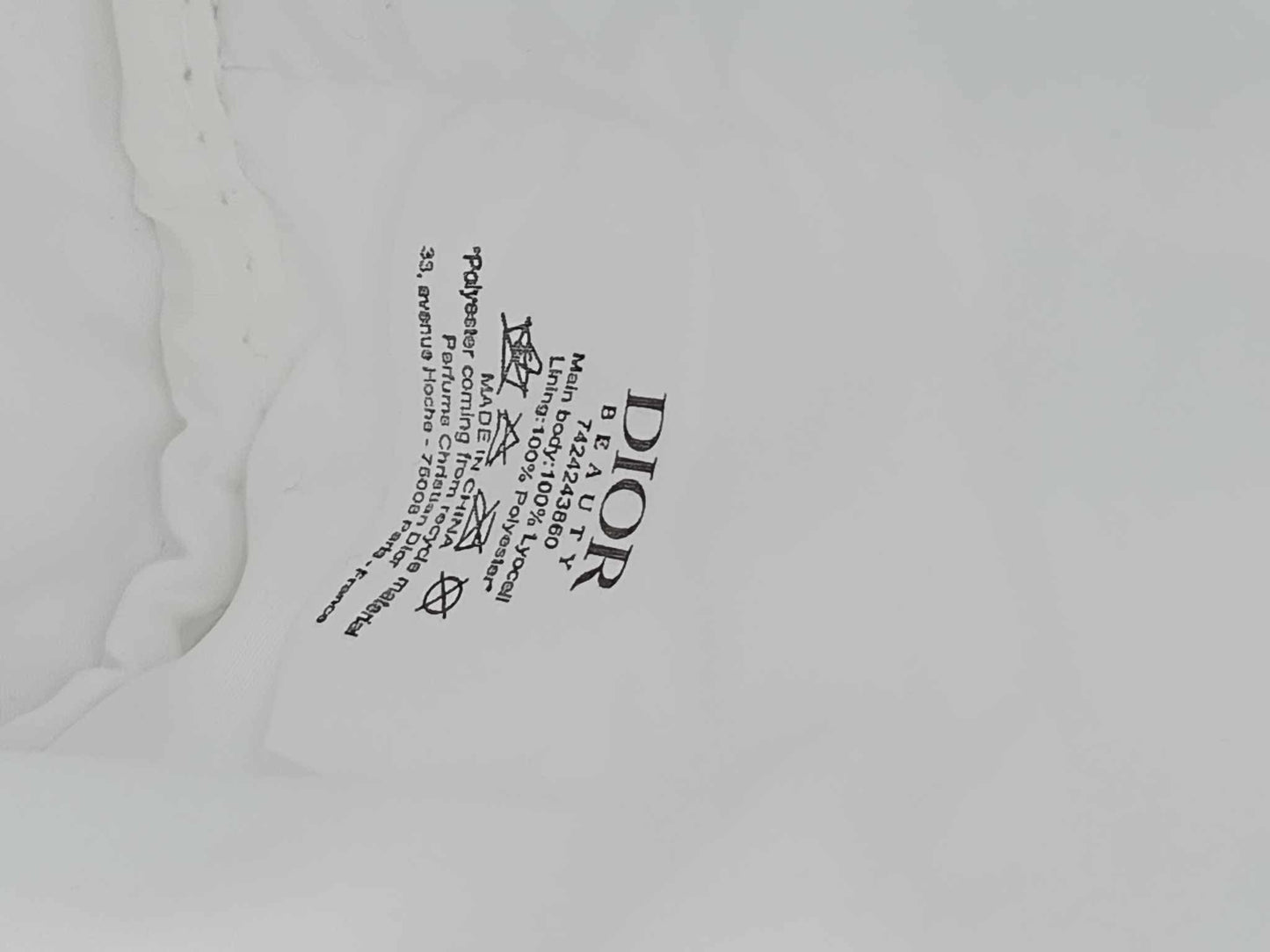 DIOR Twill Drawstring Makeup Pouch