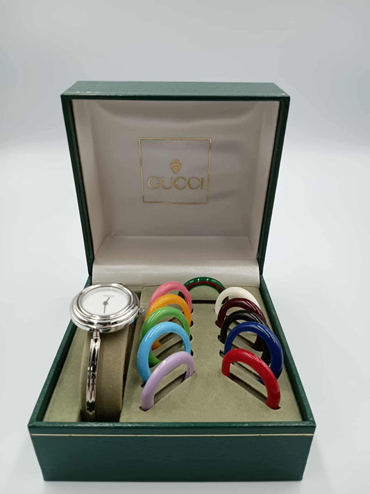 GUCCI 11/12.2 Change Bezel Bangle Watch Set