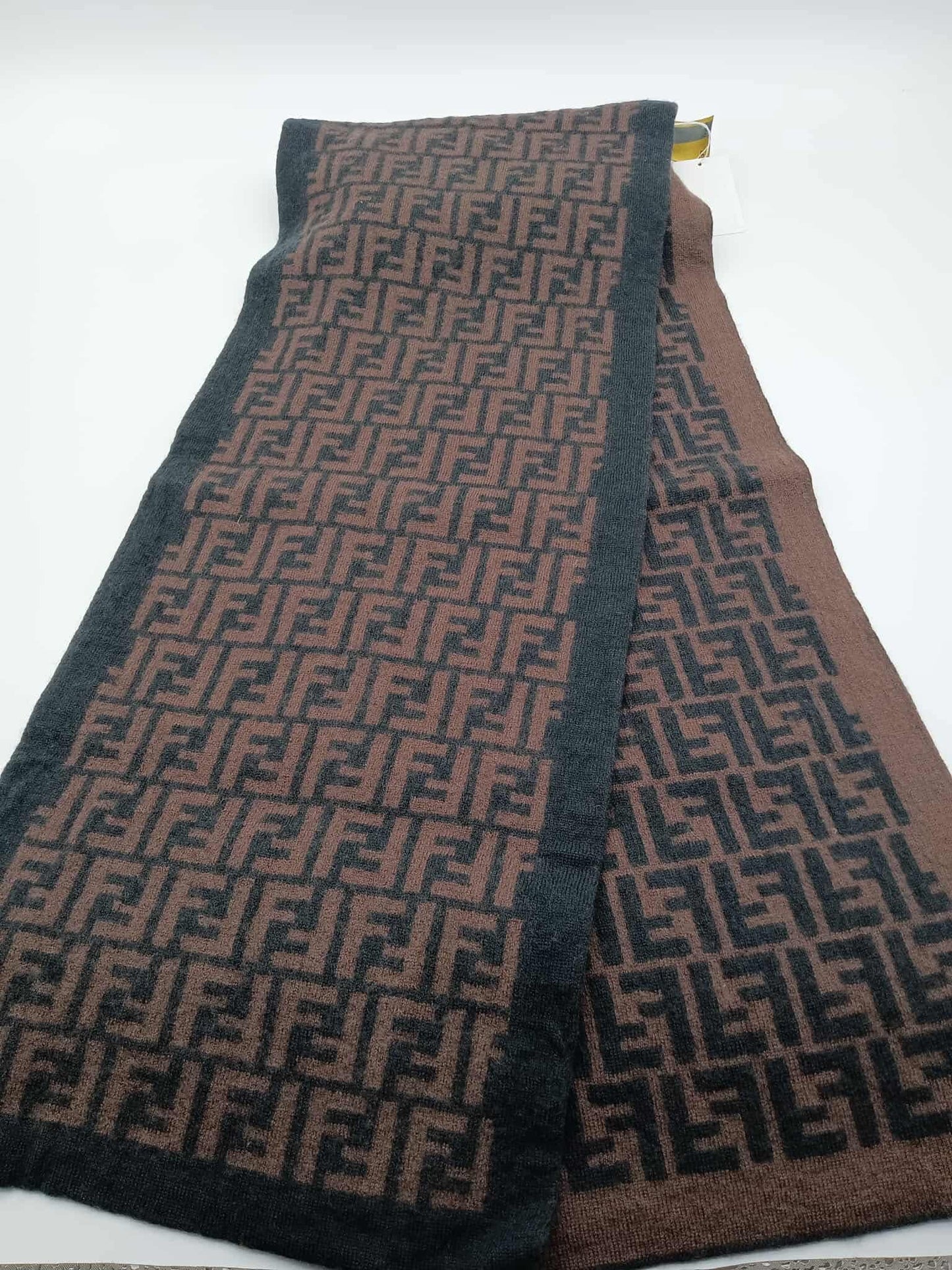 FENDI Zucca FF Pattern Wool Scarf