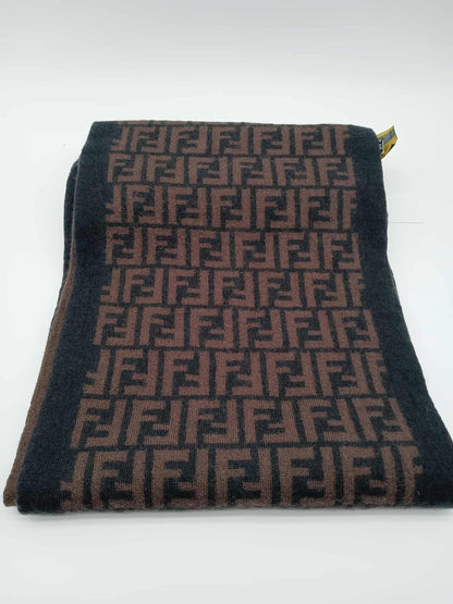FENDI Zucca FF Pattern Wool Scarf