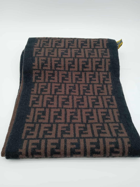FENDI Zucca FF Pattern Wool Scarf