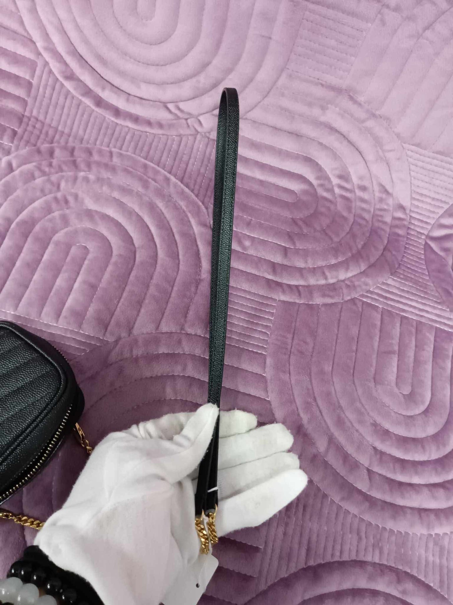 YSL Baby Lou Quilted Leather Micro Crossbody Bag