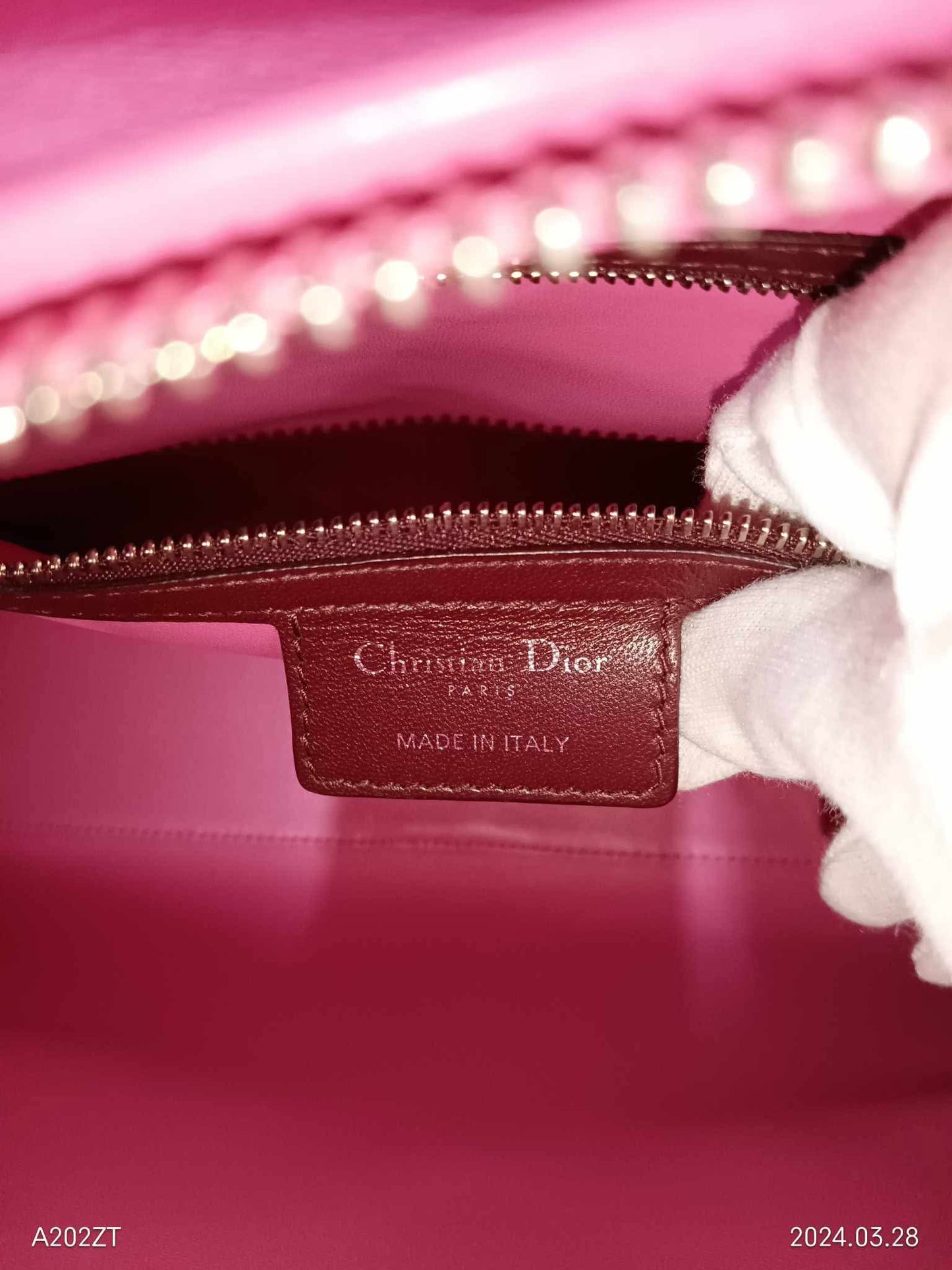 DIOR Lady Dior Tricolor Lambskin Cannage