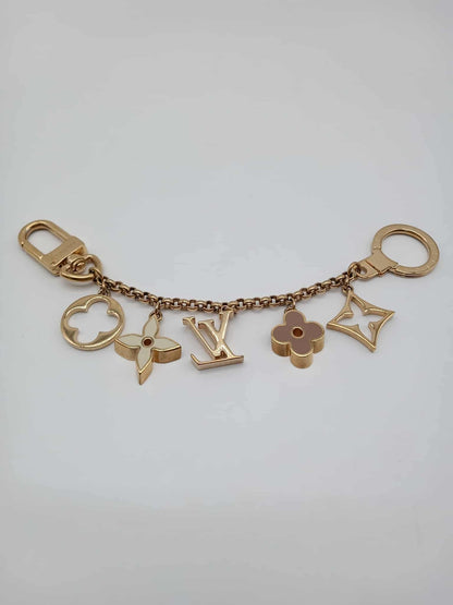 LOUIS VUITTON Fleur de Monogram Bag Charm Chain