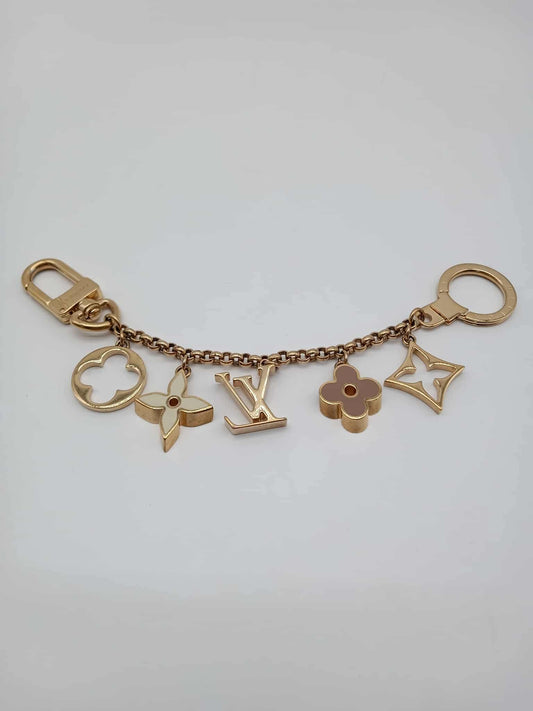 LOUIS VUITTON Fleur de Monogram Bag Charm Chain