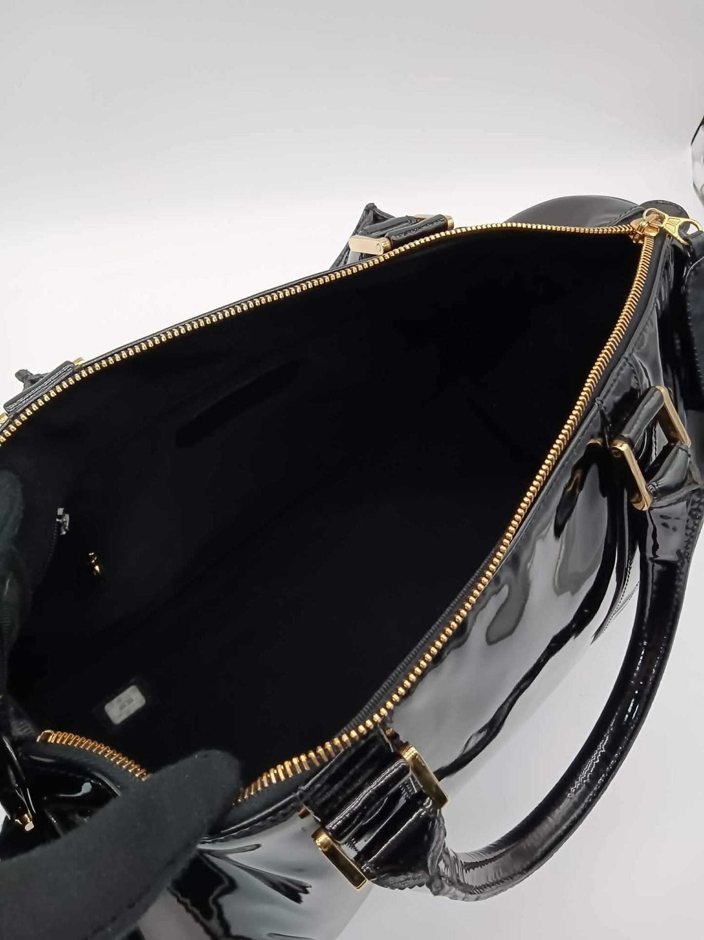 CHANEL Patent Vintage Timeless Boston Bag