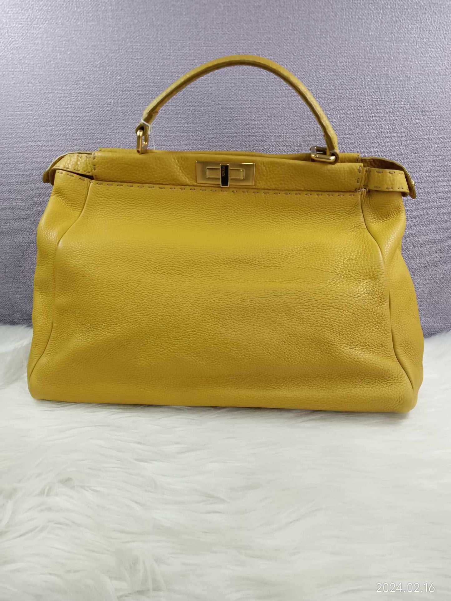 FENDI Selleria Leather Large Peekaboo