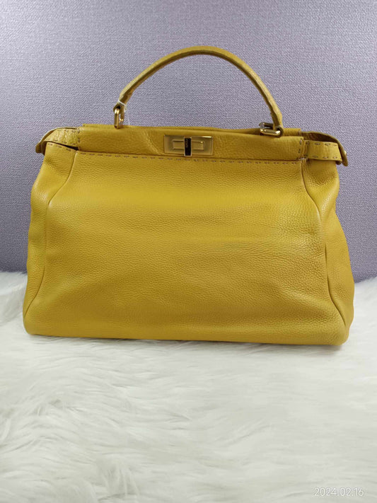 FENDI Selleria Leather Large Peekaboo