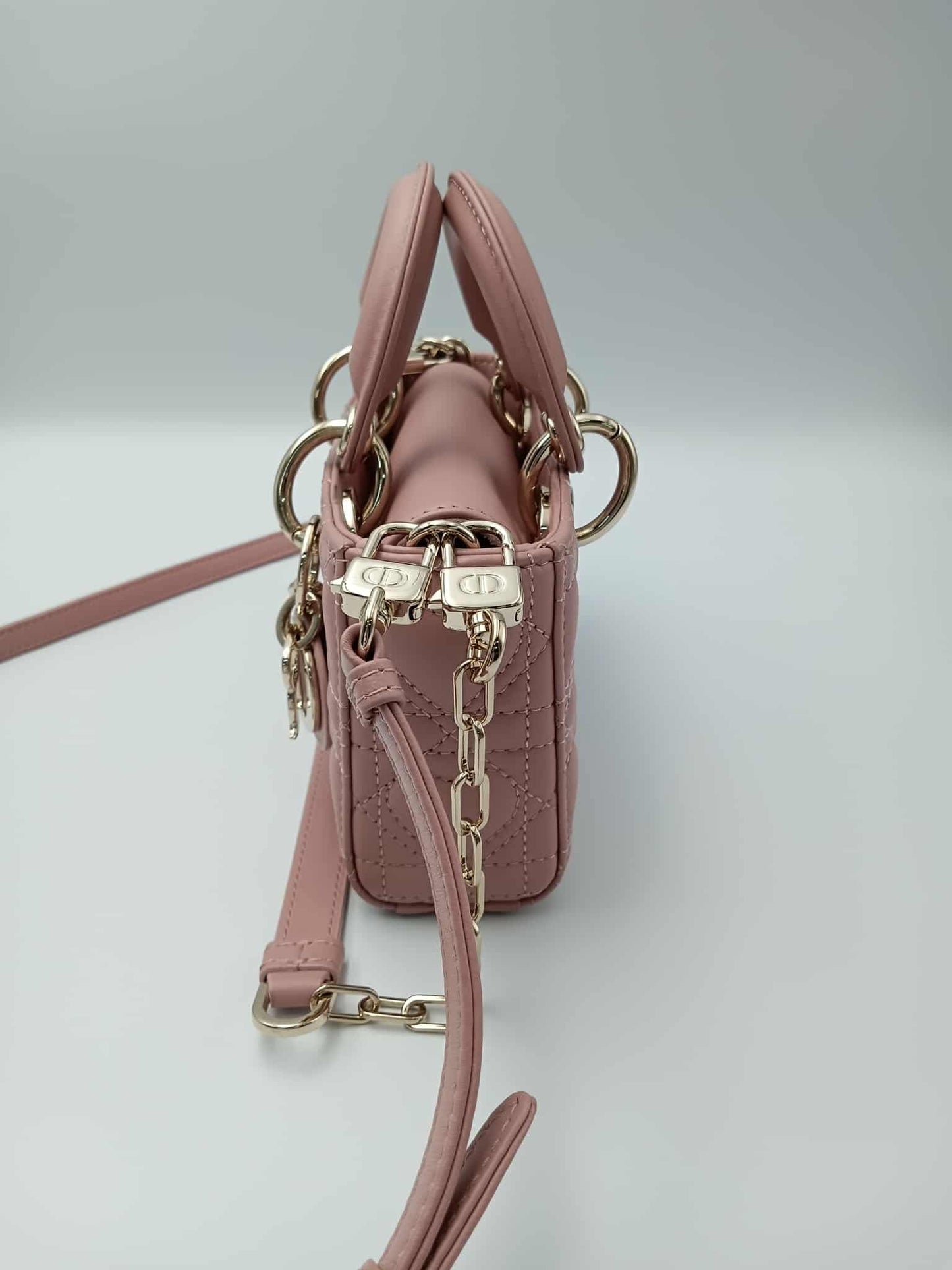 DIOR Lady Dior D-Joy Micro Heart Quilted Bag