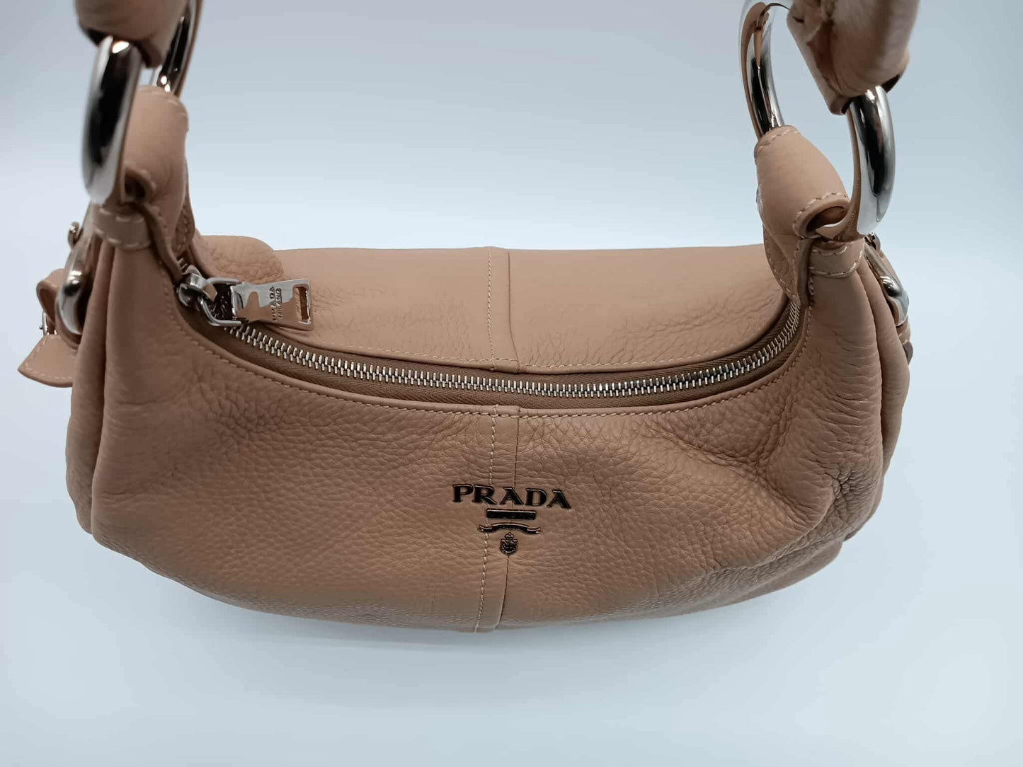 PRADA Vitello Daino Ring Hobo Bag