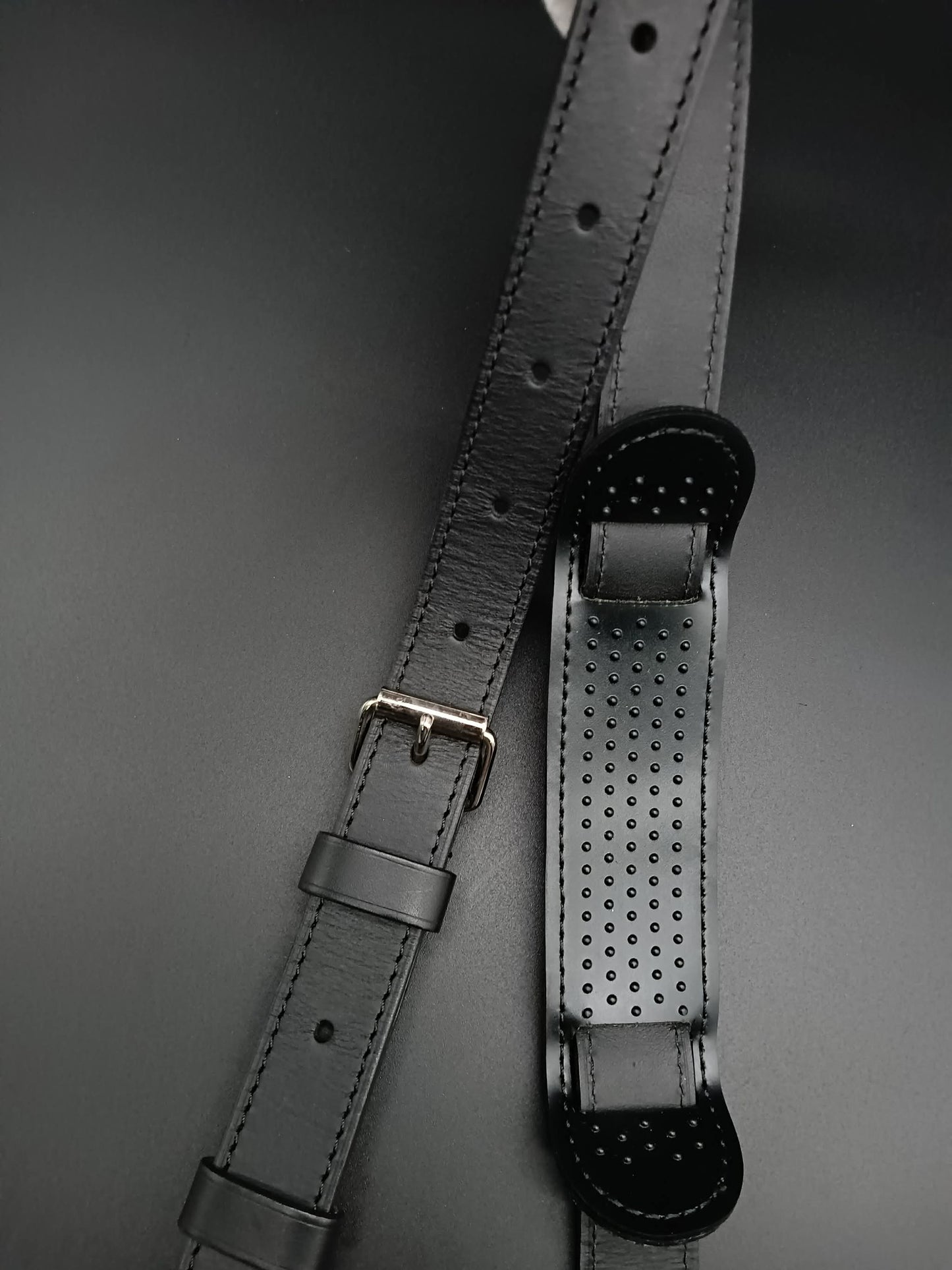 LOUIS VUITTON Black Leather Strap
