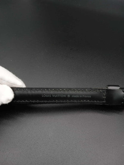 LOUIS VUITTON Black Leather Strap